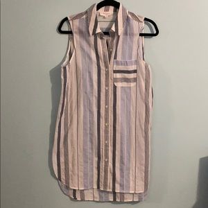 NWT Vince Camuto Blue Striped Shirt